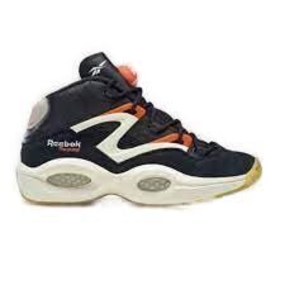 Reebok Mens Question Pump Omni Lite Shoes, Black/White/Chalk, 10